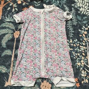 The Sleepy Sloth Bamboo Baby Romper 18-24 Months Floral Print Shortie